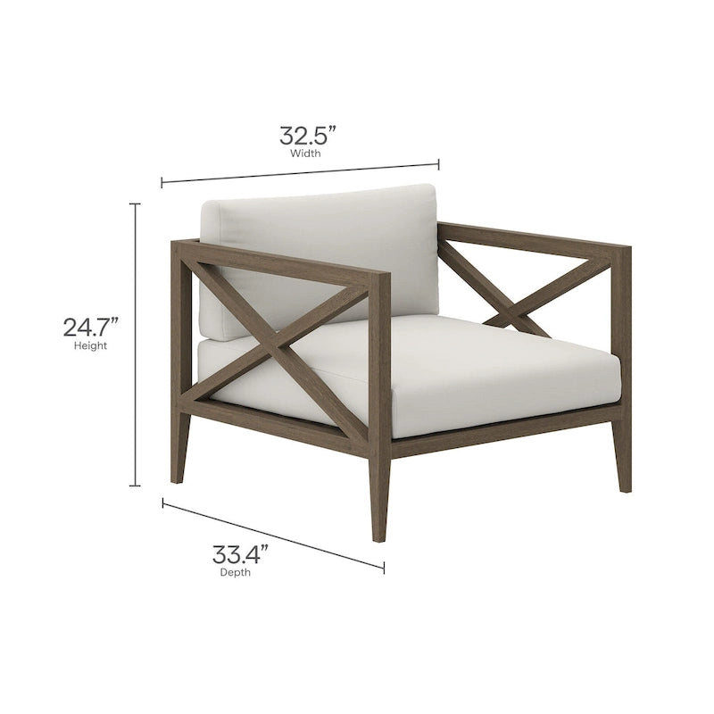 Poltrona da esterni in teak Northlake
