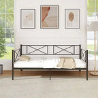 Gymax Letto singolo in metallo, daybed moderno con piattaforma, in metallo resistente
