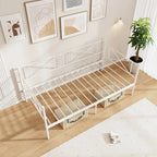 Gymax Letto singolo in metallo, daybed moderno con piattaforma, in metallo resistente