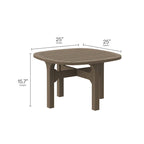 Set mobili da esterno a 3 pezzi in legno di teak Saratoga con sedie a sdraio e tavolino laterale