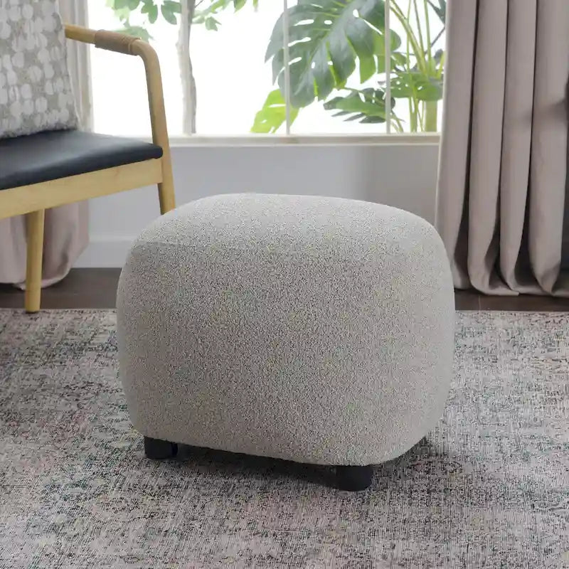 KINWELL Pouf poggiapiedi rivestito in ciniglia, largo 23 pollici, poggiapiedi per divano, poltrona