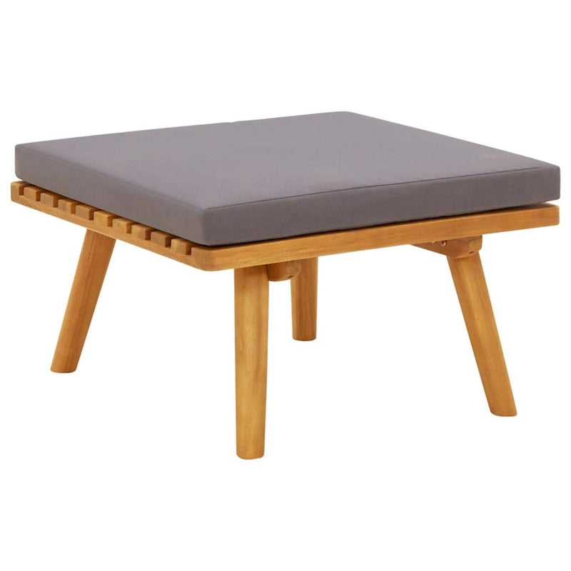 Divano e tavolo modulari da esterno Roma 8 pezzi, in legno massello di acacia, grigio