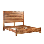 HomeRoots Telaio letto king size in legno massello con bordo vivo marrone