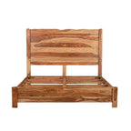 HomeRoots Telaio letto king size in legno massello con bordo vivo marrone