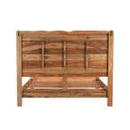 HomeRoots Telaio letto king size in legno massello con bordo vivo marrone