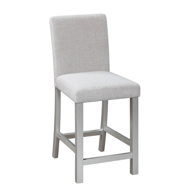 Set da Pranzo 5 Pezzi, Tavolo Alto con 4 Sedie Imbottite, Mobili per Sala da Pranzo in Legno