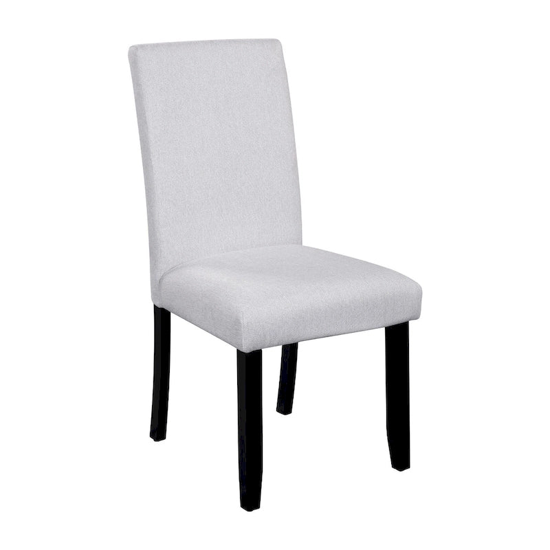 Set da Tavolo e Sedie da Cucina da 5 Pezzi, Set da Pranzo Rotondo per 4 Persone, 4 Sedie Imbottite con Gambe in Legno di Gomma