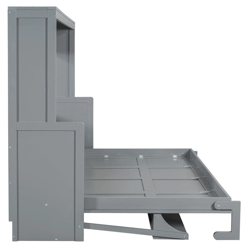 Letto a scomparsa Queen/Full Size con sollevamento idraulico e design con scrivania