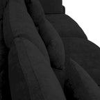 Divano componibile moderno e comodo in lino, imbottito in piuma d'oca, divanetto per appartamento
