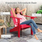 Sedia Costway Adirondack da patio con seduta inclinata, schienale alto e larga – Vedi dettagli