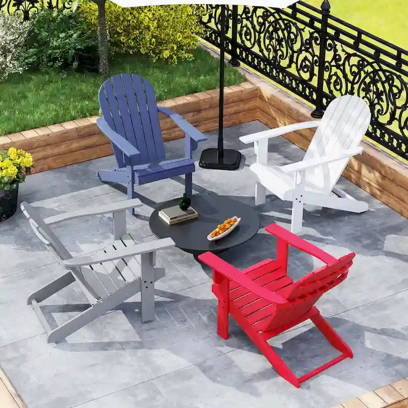 Sedia Costway Adirondack da patio con seduta inclinata, schienale alto e larga – Vedi dettagli