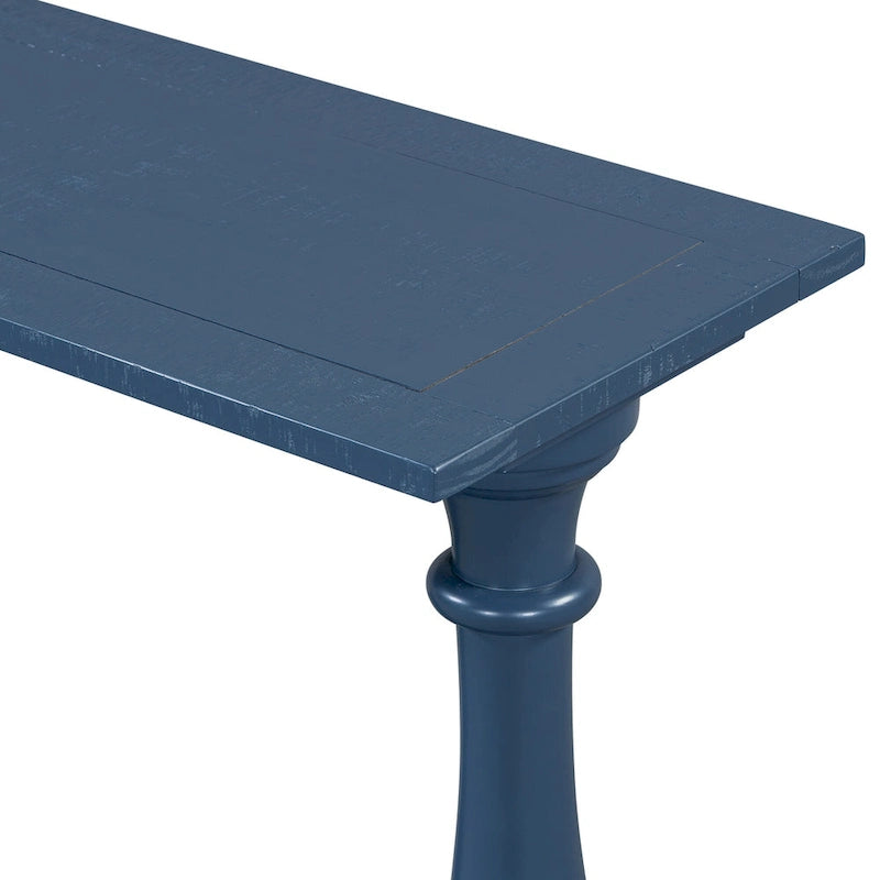 Tavolino consolle con design a base a vaso, tavolino stretto da ingresso, tavolino da divano con ripiano inferiore