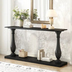 Tavolino consolle con design a base a vaso, tavolino stretto da ingresso, tavolino da divano con ripiano inferiore