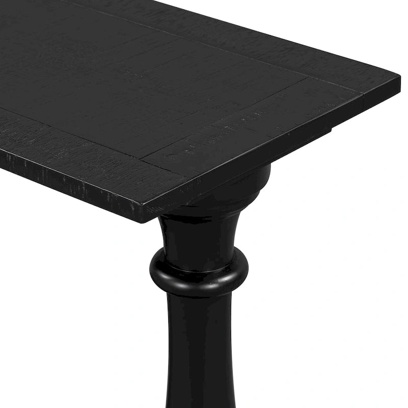 Tavolino consolle con design a base a vaso, tavolino stretto da ingresso, tavolino da divano con ripiano inferiore
