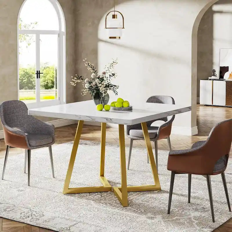 Tavolo da pranzo industriale con base in metallo