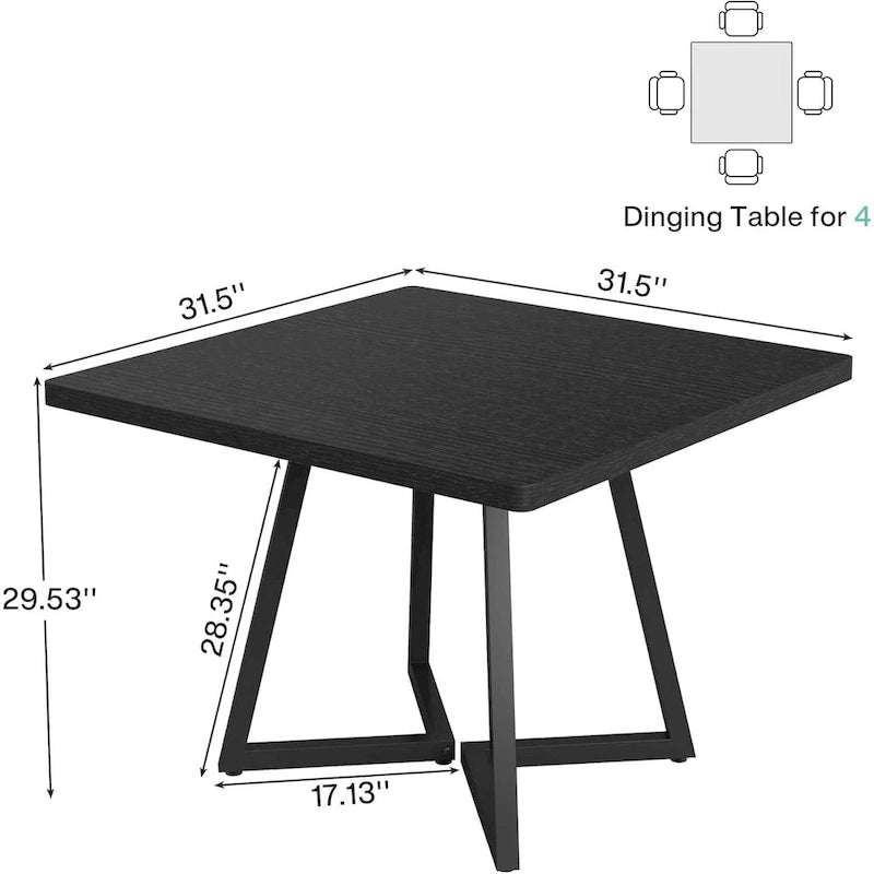 Tavolo da pranzo industriale con base in metallo