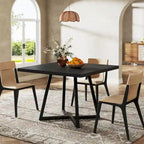 Tavolo da pranzo industriale con base in metallo