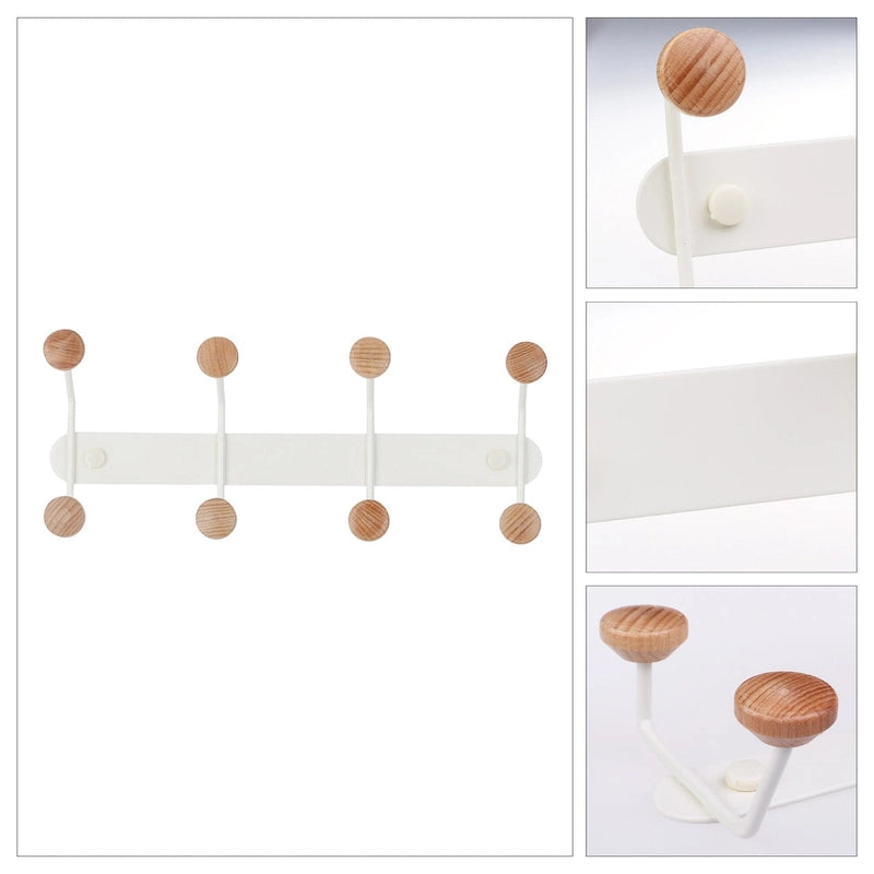 1 pz appendiabiti da parete, appendiabiti in legno e metallo, cappelliera, ganci da parete
