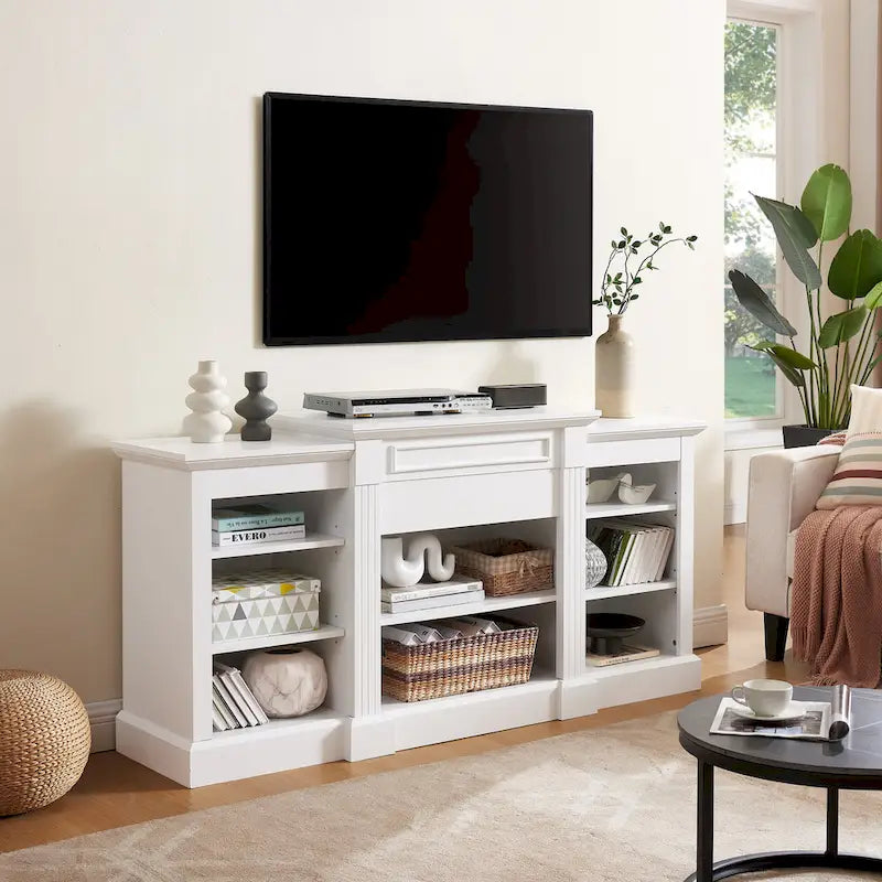 Mobile porta TV da 65.75 pollici con ampio armadio contenitore e ripiani regolabili per TV fino a 65 pollici
