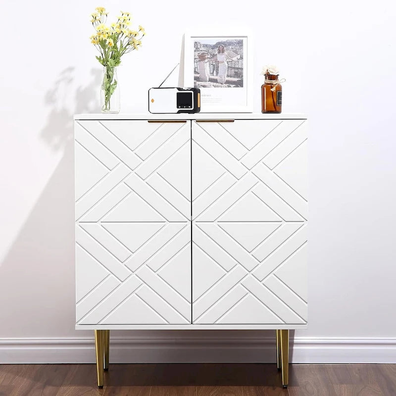 Credenza Contenitore Moderna con 2 Ante, Credenza a Buffet per Cucina