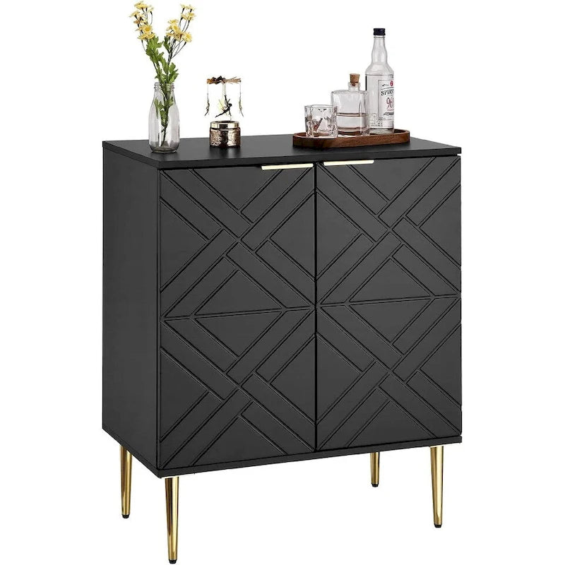 Credenza Contenitore Moderna con 2 Ante, Credenza a Buffet per Cucina