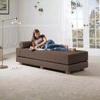 Divano letto / Letto estraibile queen-size - Microvelluto