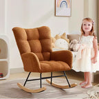Sedia a dondolo per la cameretta, sedia a dondolo per allattamento da soggiorno, comode poltrone per camera da letto, poltrone imbottite in peluche per interni