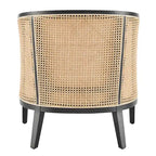 Poltrona d'Appoggio in Lino Tillman con Rattan