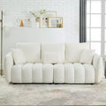 GDFStudio Alanna Divano a 3 Posti Moderno in Tessuto Teddy con Cuscini, 79,5