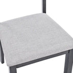 Sedie da pranzo in legno con schienale a doghe, set da 4