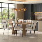 Sedie da Pranzo Moderne Set da 2/4/6/8, Sedie da Cucina Imbottite con Cuscino Spesso per Sala da Pranzo