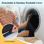 Materasso da campeggio in memory foam Costway con fondo antiscivolo e borsa da viaggio per dormire all'aperto grigio/blu