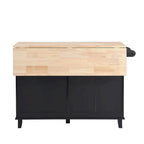 Set da isola per cucina TOPMAX con anta a ribalta e 2 posti a sedere, set tavolo da pranzo con ripiano regolabile, cassetti e portasciugamani