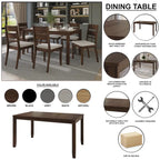 Set da pranzo classico in legno a 7 pezzi CraftPorch