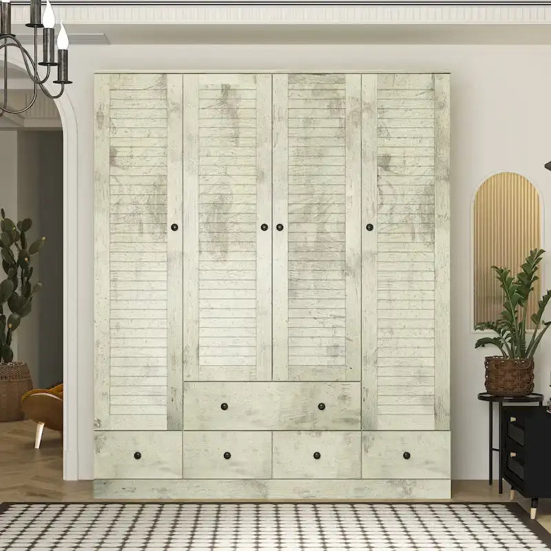 Armadio guardaroba cabina armadio 59W grande armadio indipendente bianco