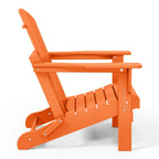 Polytrends Laguna Sedia Adirondack Pieghevole da Esterno per Patio Resistente allo Sbiadimento e alle Intemperie