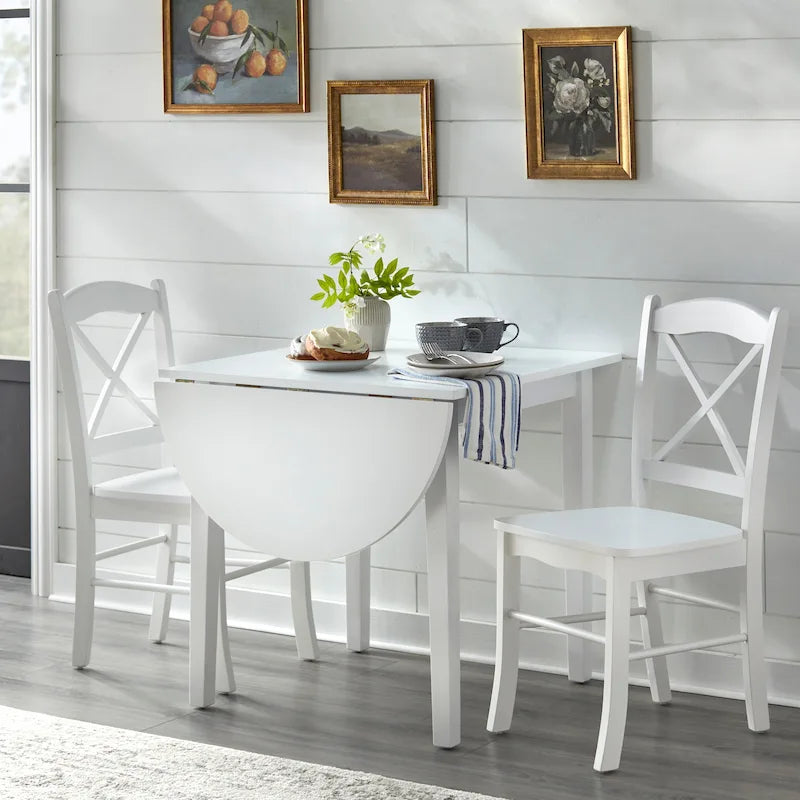Set da pranzo di 3 pezzi con tavolino allungabile Simple Living Country Cottage