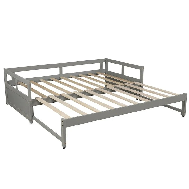Divano Letto Estensibile con Letto Estraibile, Divano Letto in Legno con Letto Estraibile