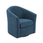 Set di 2 Poltrone Girevoli Moderne Imbottite a Barilotto, Poltrone Accent per Soggiorno
