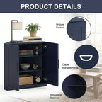 Mobile ad Angolo Dovelina con Ripiani Regolabili Credenza Buffet Vetrinetta Vino Mobile da Cucina e Sala da Pranzo con Ante in Legno - 31H x 31W, 36H x 31W