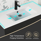 Mobile bagno 30/36/48 Wavy Line con lavabo e rubinetto