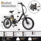 Costway Bici Elettrica Pieghevole da Montagna per Adulti con Pneumatici Fat da 20 pollici, Motore Brushless da 750W, 54V 13Ah UL2849