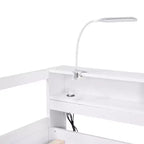 Whisen Twin XL Daybed in Legno con 2 Letti Estraibili, 3 Vani portaoggetti, 1 Luce Gratuita e USB per la Ricarica