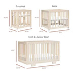 Culla convertibile Babyletto Yuzu 8-in-1 con kit di conversione per tutte le fasi