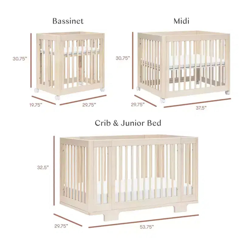 Culla convertibile Babyletto Yuzu 8-in-1 con kit di conversione per tutte le fasi