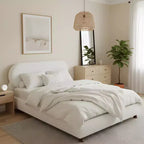 Christopher Knight Home Matteo, letto imbottito moderno in gomma boucle