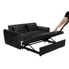 64,96 Velvet Divano Letto Convertibile 3-in-1 con Schienale Regolabile, Tasca Portaoggetti e Capacità di Carico di 227 kg