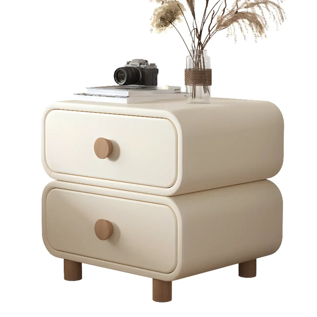 Comodino scandinavo in similpelle con finitura in similpelle