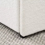 Letto Queen Size Moderno Rivestito in Bouclé con Cassetti Contenitore