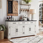 Credenza a Buffet da Fattoria, Mobile Bar per Caffè e Vino per Sala da Pranzo - N/A